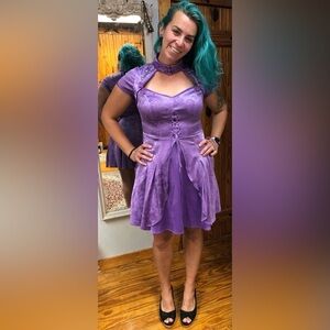 Hot topic Alice through looking glass Dress lilac size Large watch video